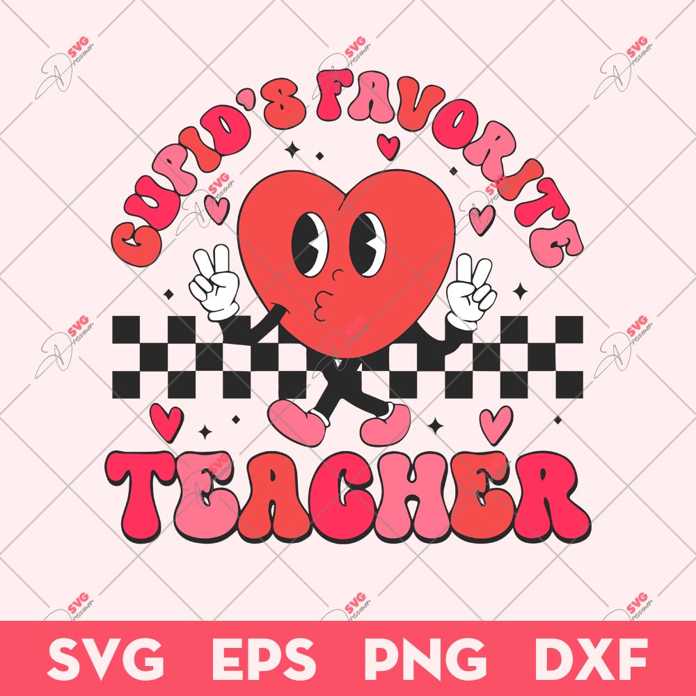Cupid's Favorite Teacher SVG, Valentine's Day SVG, Teacher Valentine SVG
