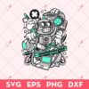 DJ Robot SVG, Robot SVG, Music SVG