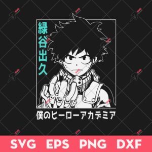 Deku Diagonal SVG, My Hero Academia SVG, Anime SVG