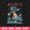 Flying Water Kaiju SVG, Pokemon Gyarados SVG, Anime SVG