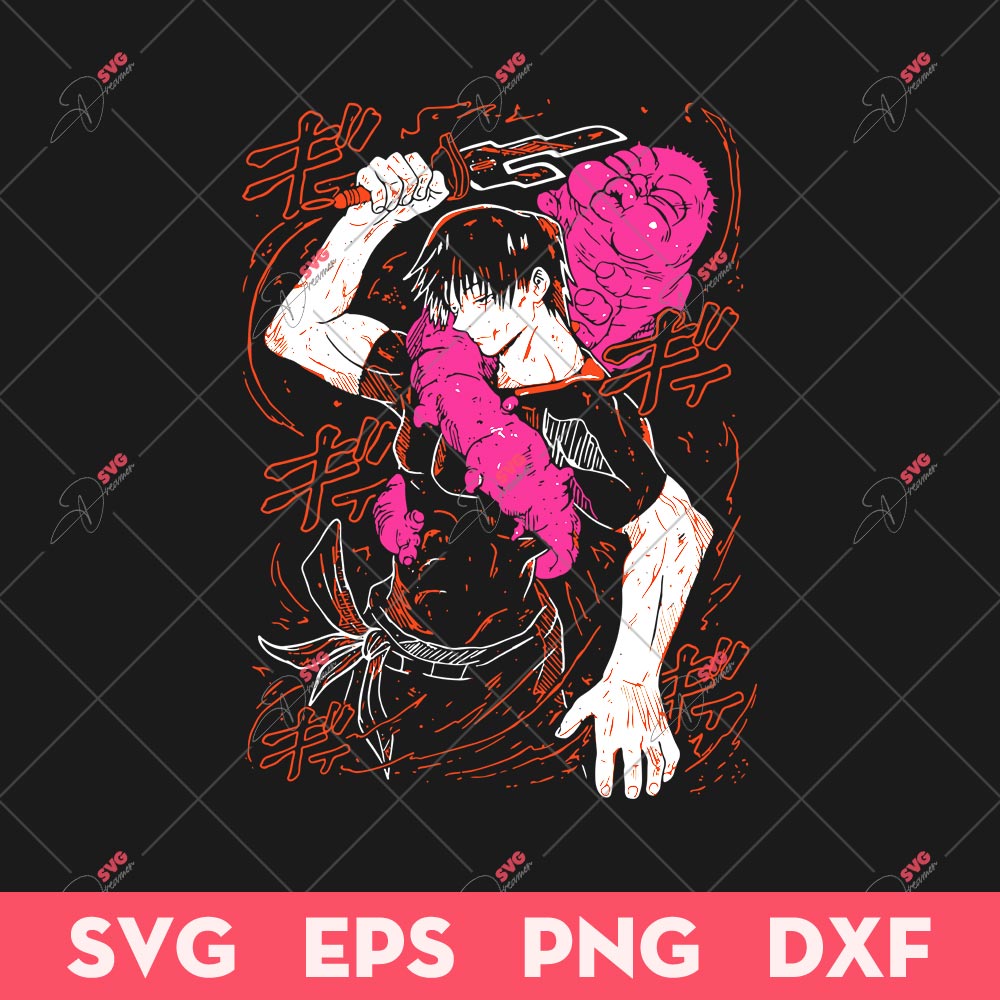Fushiguro Toji SVG, Jujutsu Kaisen SVG, Anime SVG