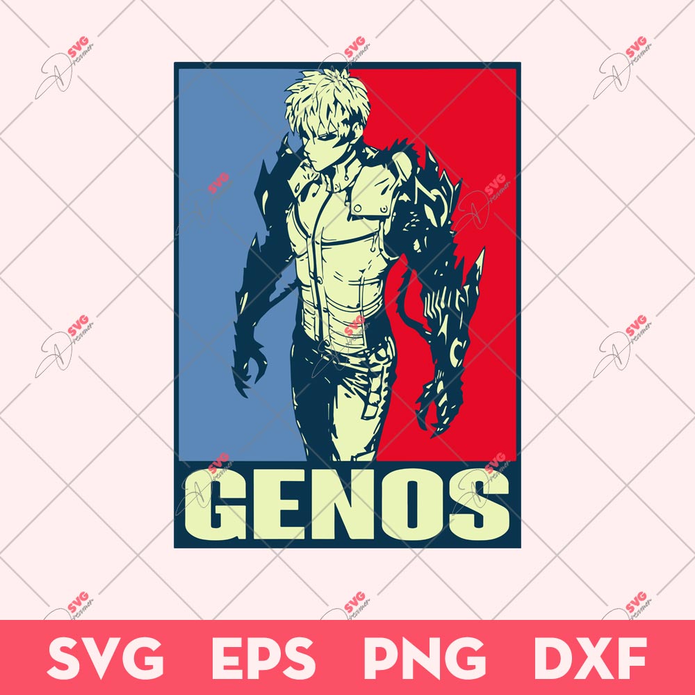 Genos Demon Cyborg SVG, One Punch Man SVG, Anime SVG
