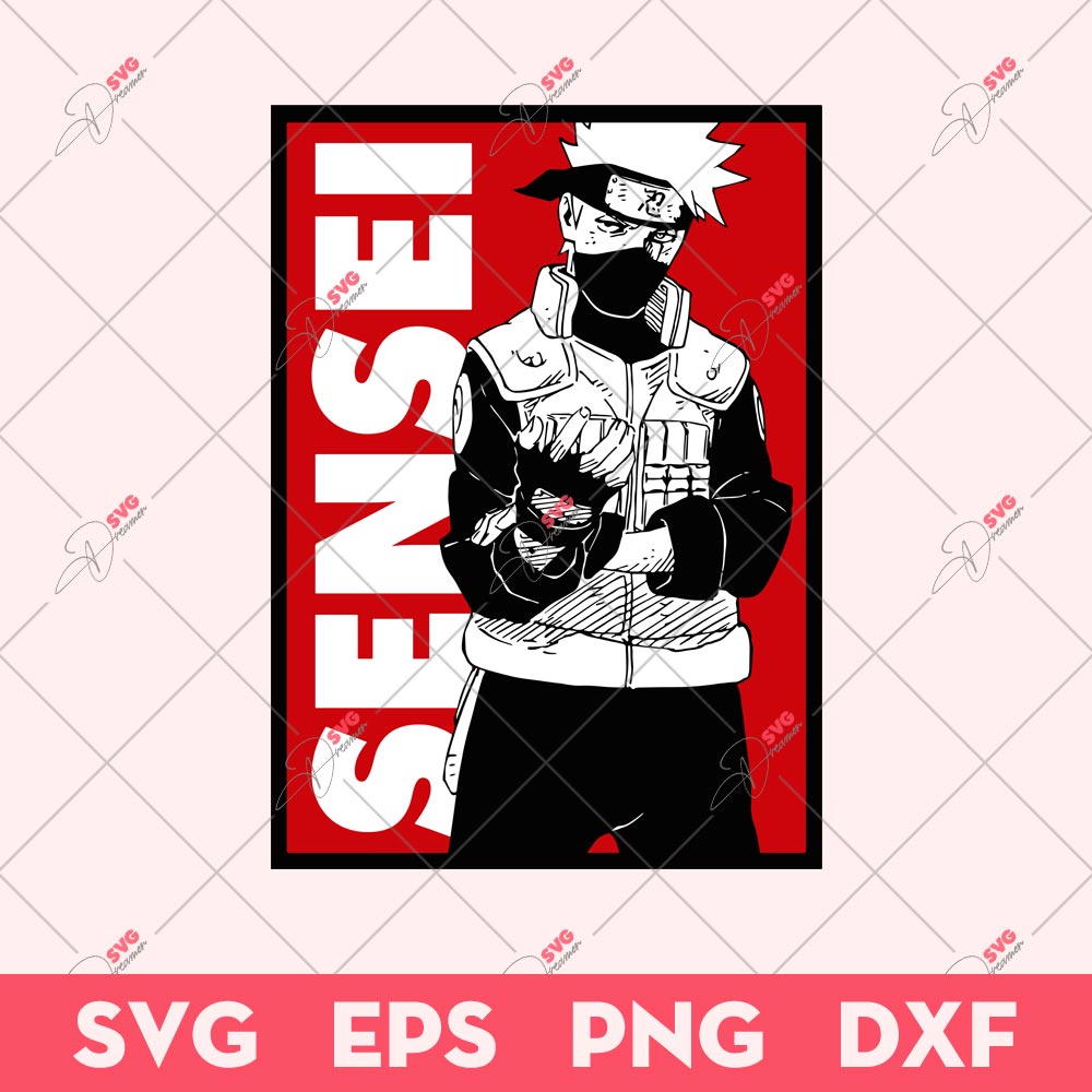 Kakashi Sensei SVG, Hatake Kakashi Naruto SVG, Anime SVG