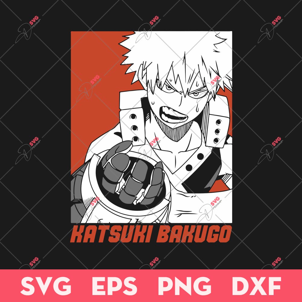 Katsuki Bakugo SVG, Kacchan My Hero Academia SVG, Anime SVG