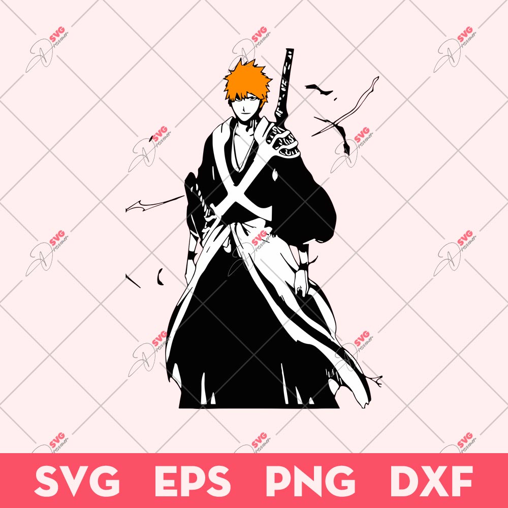 Kurosaki Ichigo SVG, Bleach Manga SVG, Anime SVG