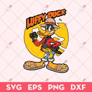 Luffy Duck SVG, One Piece Luffy X Donald Duck SVG, Monkey D Luffy SVG