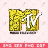 MTV Logo Funny Smileys SVG, Official MTV Logo With Really Cool And Funny Smileys SVG, Funny MTV Logo SVG
