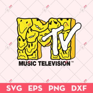 MTV Logo Funny Smileys SVG, Official MTV Logo With Really Cool And Funny Smileys SVG, Funny MTV Logo SVG