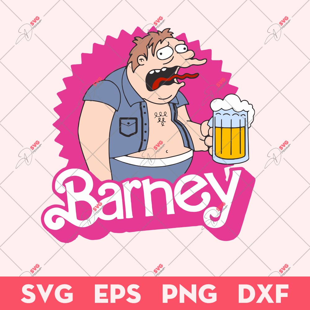 Barney Gumble SVG, The Simpsons SVG, Barney Fat Belly SVG
