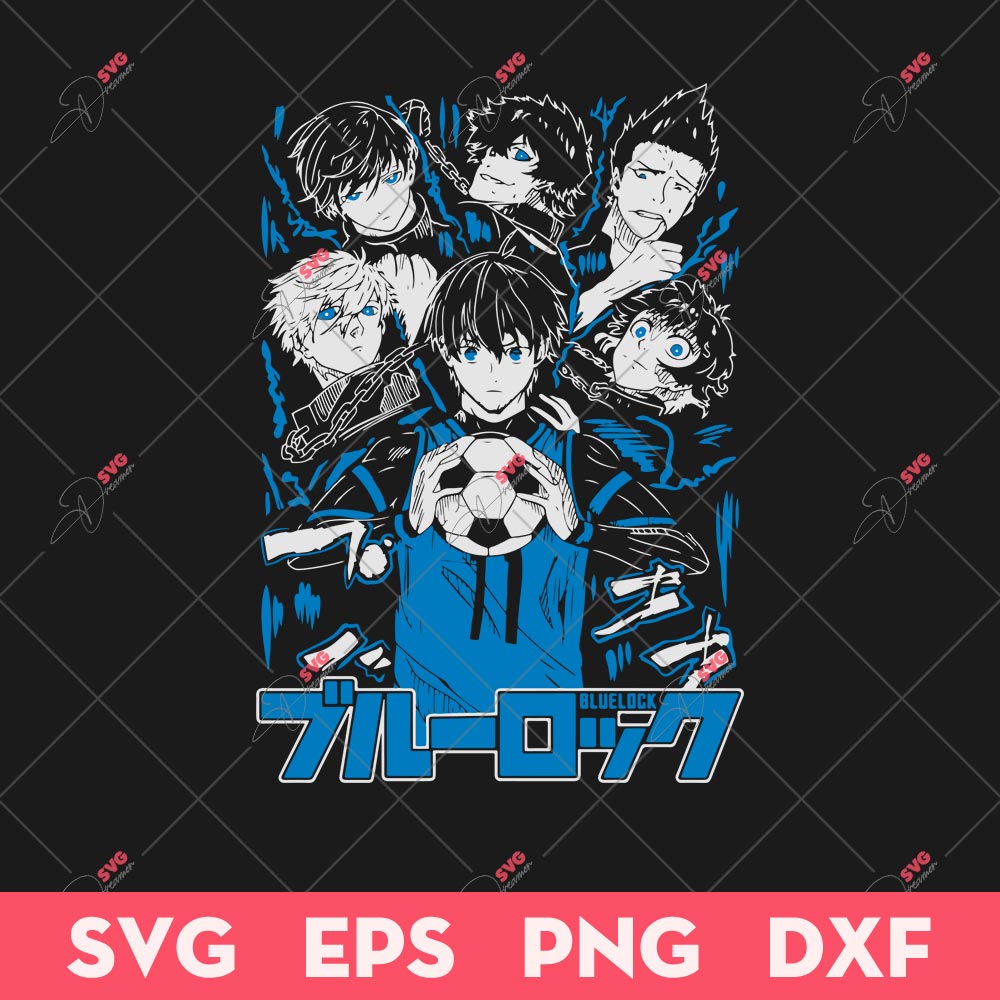 Blue Lock Manga SVG, Blue Lock SVG, Anime SVG