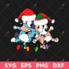 Bluey And Bingo Christmas Lights SVG, Bluey Christmas SVG, Merry Christmas SVG
