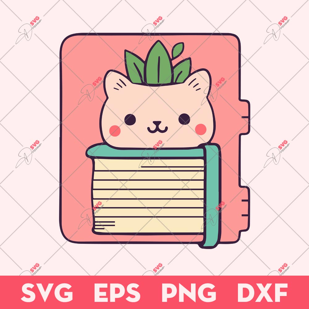 Cat Notepad SVG, Funny Cat SVG, Animals SVG
