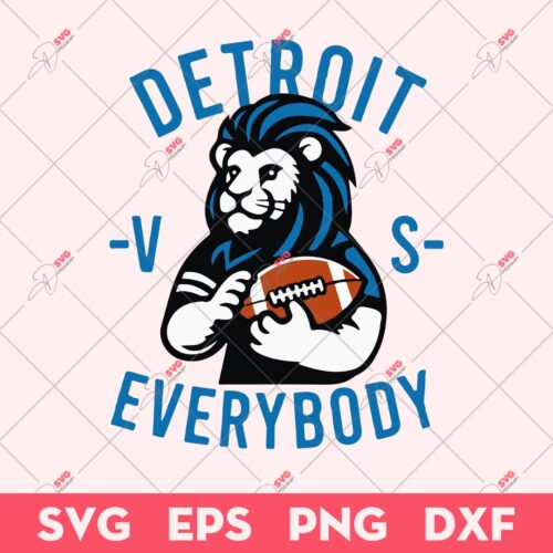 Destroit Lions VS Everybody SVG, Destroit Lions SVG, Football Club SVG