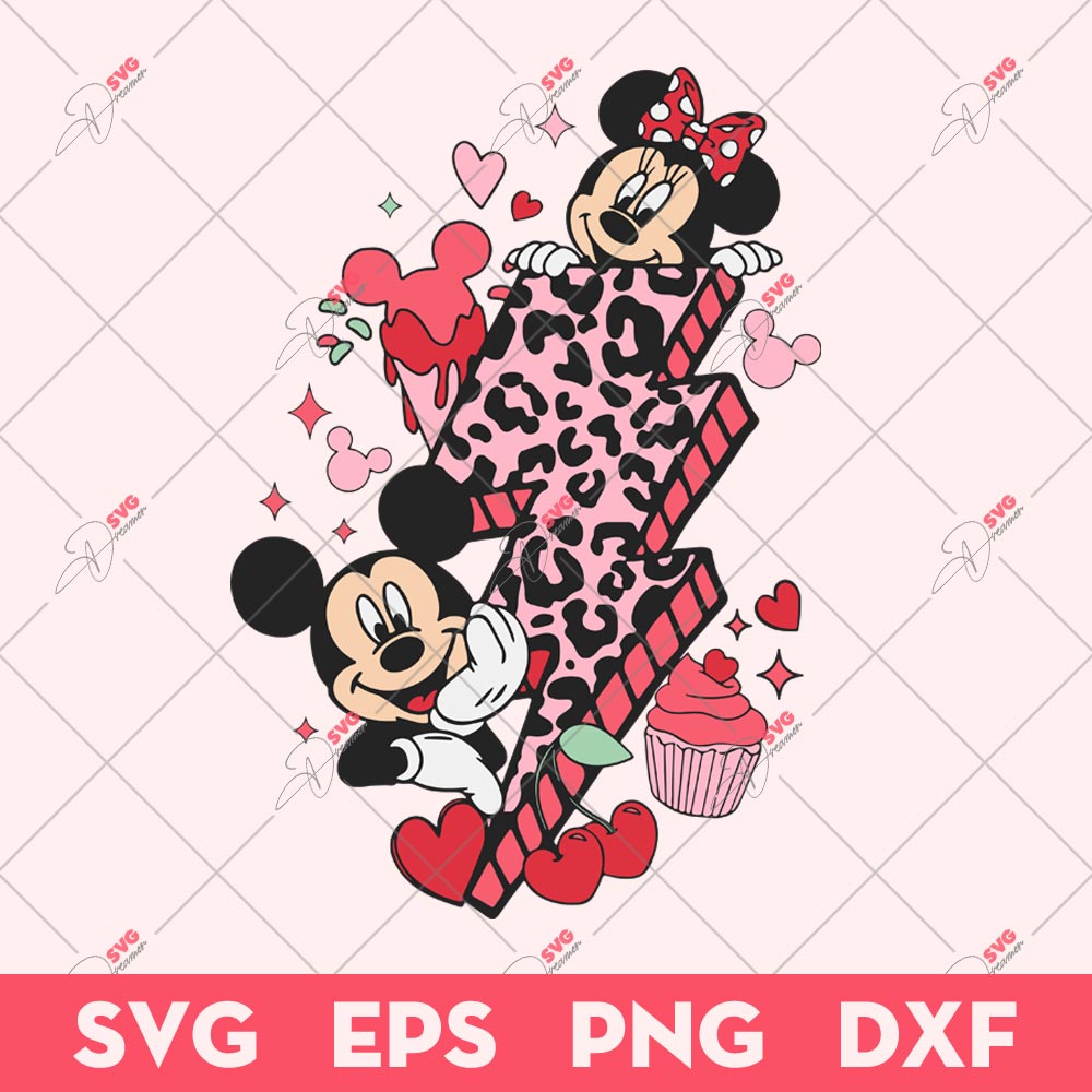Disney Mickey And Minnie Valentines SVG, Disney Valentine SVG, Valentines Day SVG