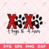 Dog Paw Valentine Day SVG, XOXO Hugs And Kisses SVG, Valentine SVG