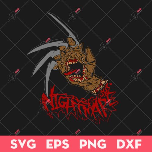 Freddy Krueger Hand SVG, Nightmare Hand SVG, Horror Movie SVG