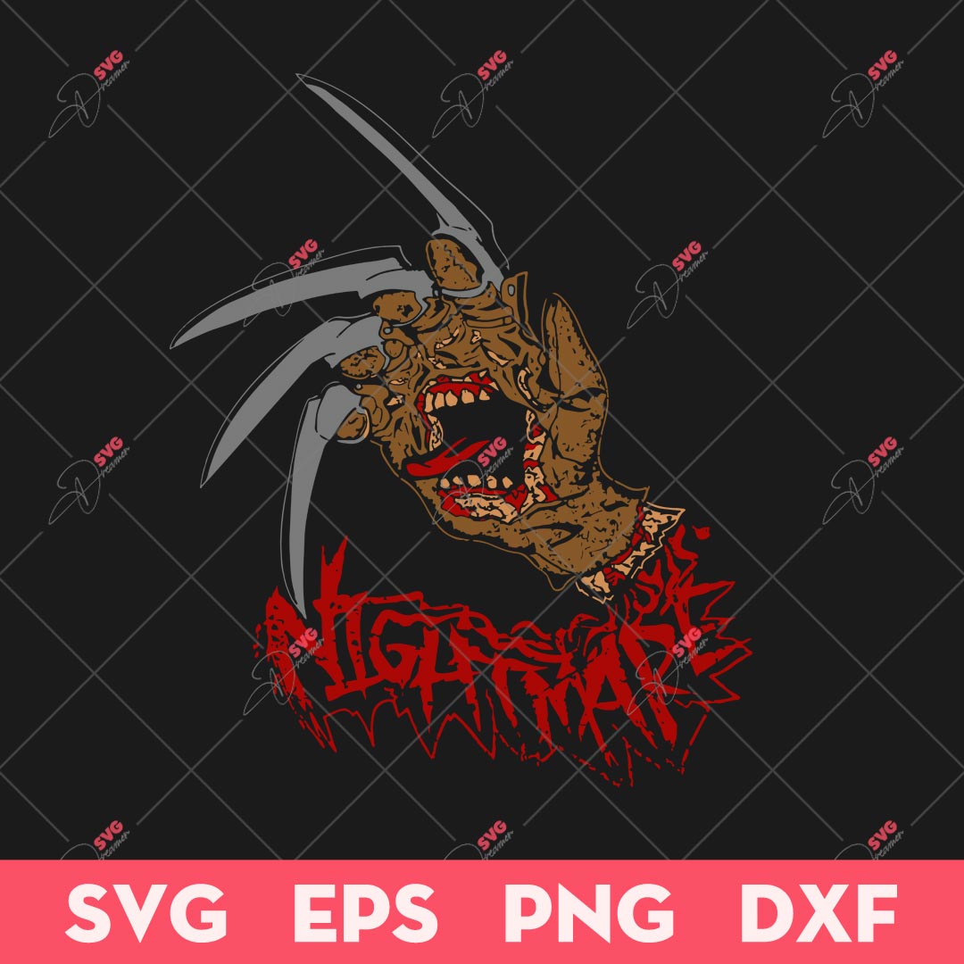 Freddy Krueger Hand SVG, Nightmare Hand SVG, Horror Movie SVG