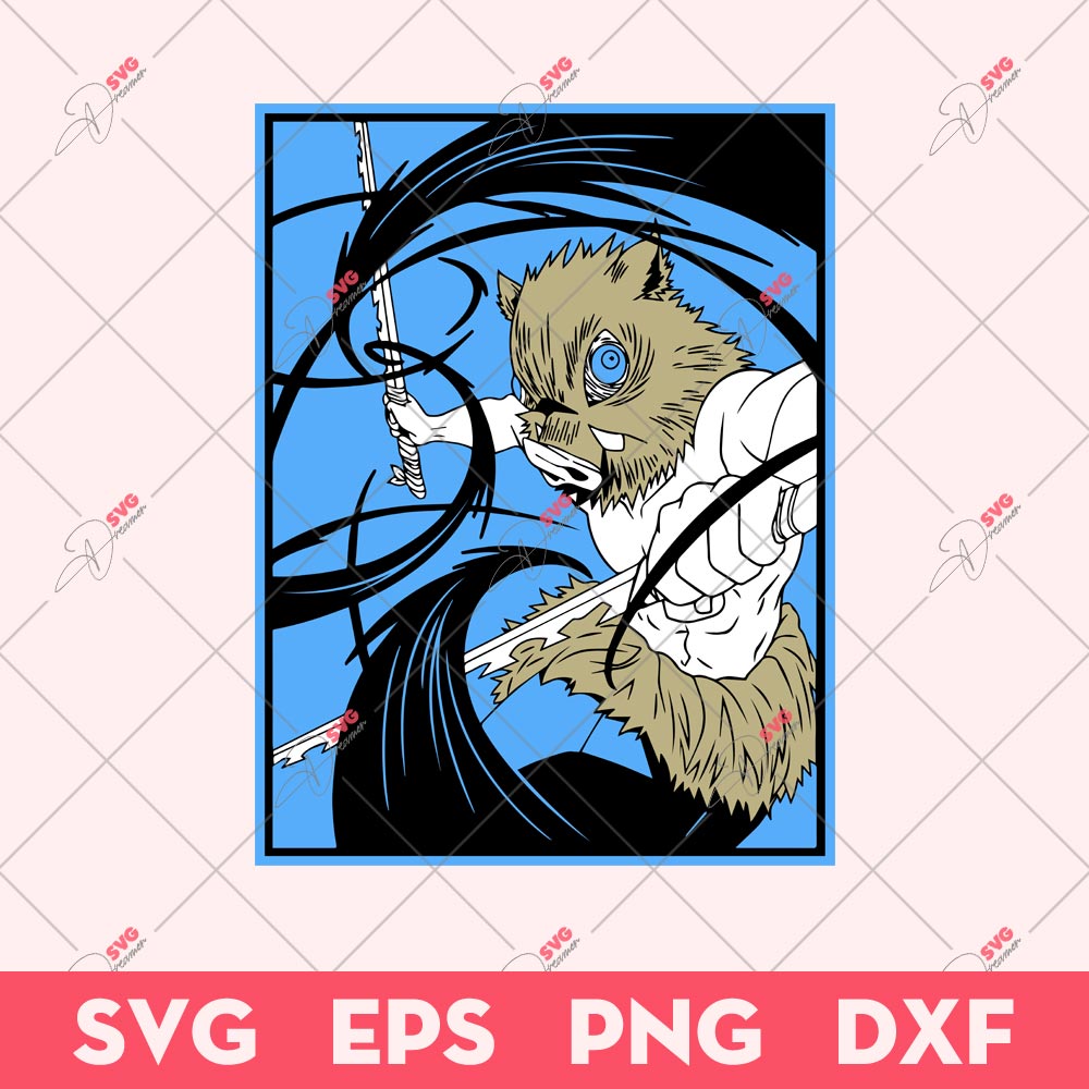 Hashibira Inosuke SVG, Kimetsu No Yaiba SVG, Anime SVG
