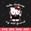 Hello Darkness My Old Friend SVG, Hello Kitty SVG, Kittty Vampire SVG