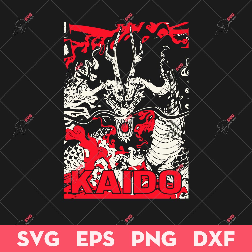 Kaido The Dragon SVG, One Piece SVG, Manga Anime SVG