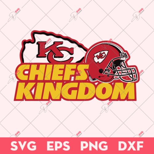 Kansas City Chiefs Kingdom Helmet SVG, Kansas City Chiefs Football SVG, Kansas City Chiefs SVG