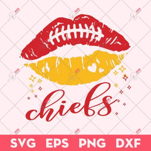 Kansas City Chiefs Lips SVG, Kansas City Football SVG, Chiefs Lips SVG