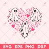 Love Boo SVG, Ghost Valentine SVG, Ghost Heart SVG