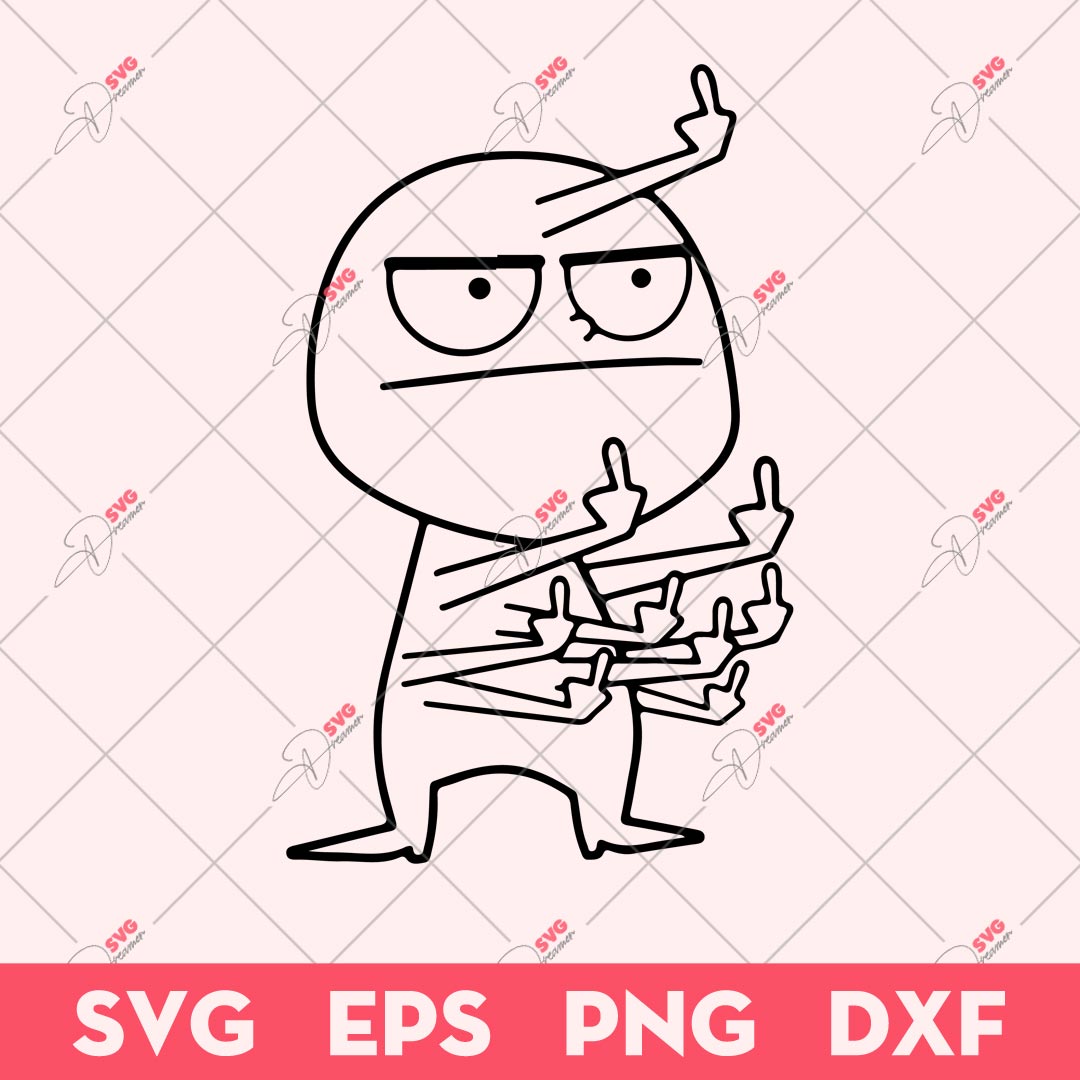 Middle Finger Maniac SVG, Middle Finger SVG, Funny SVG