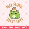 No Hate Just Hat SVG, Funny Frog SVG, Animals SVG