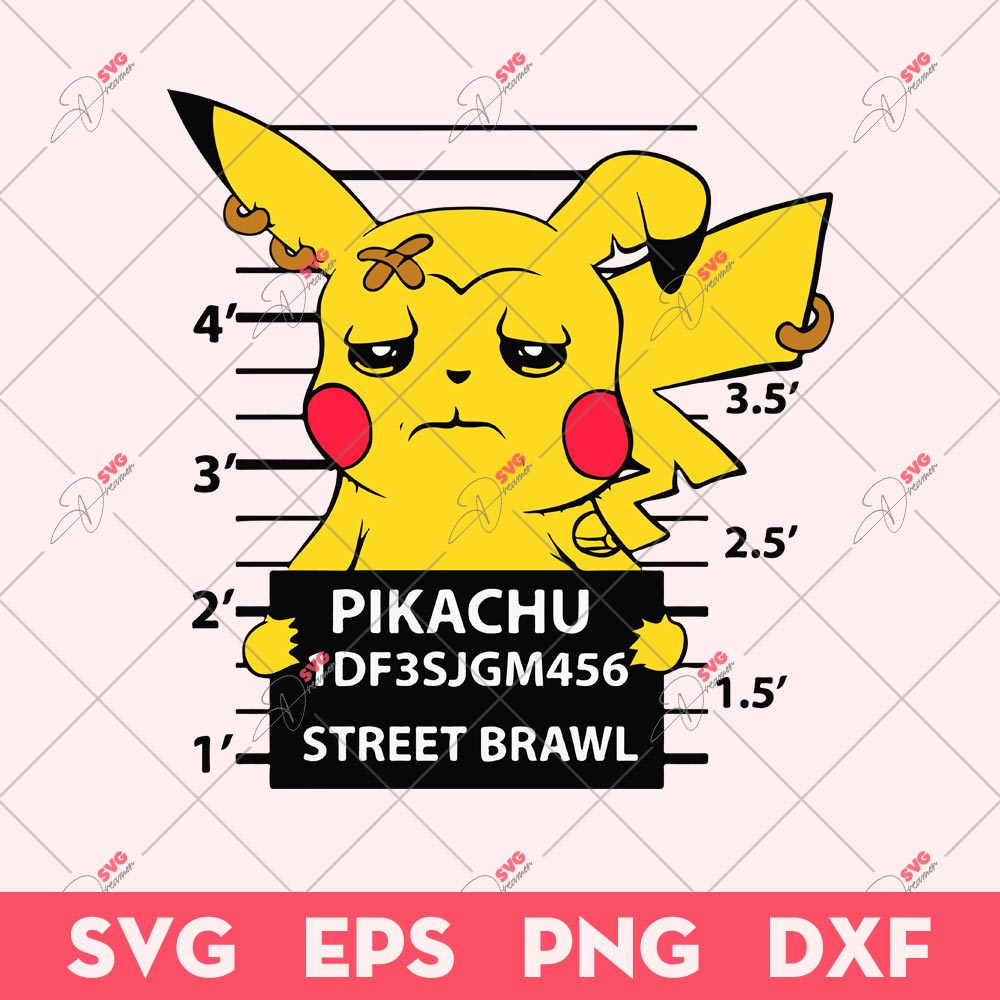 Pikachu Urban SVG, Pikachu SVG, Pokemon SVG