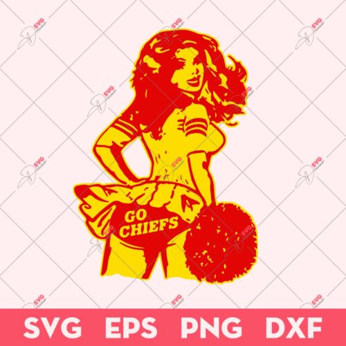 Retro Kansas City Cheerleader SVG, Kansas City Chiefs SVG, Kansas City Football SVG