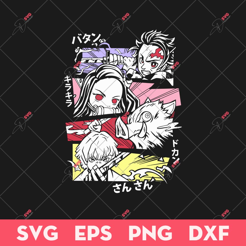 Slaughter Demons SVG, Demon Slayer SVG, Demon Hunter SVG