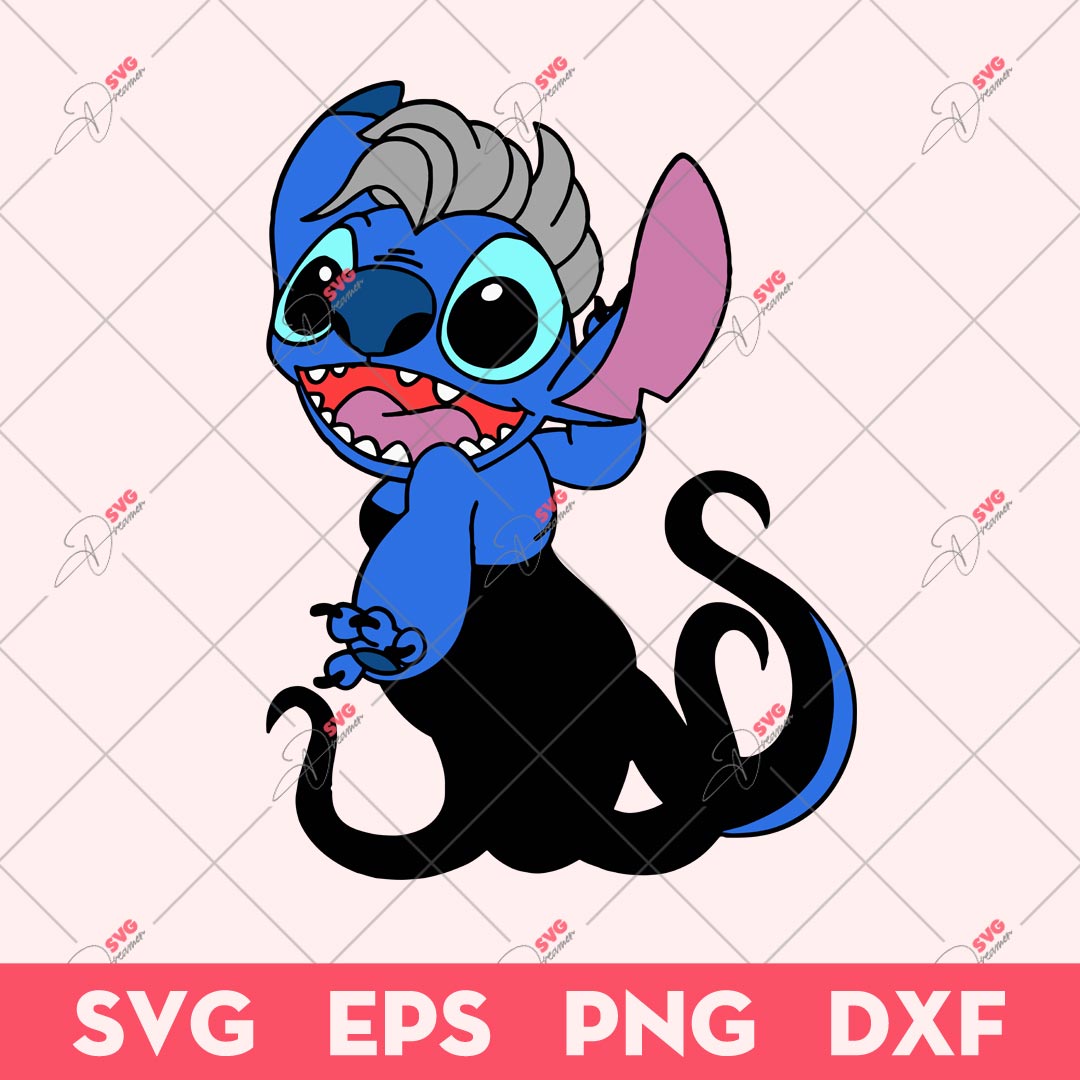 Stitch X Ursula SVG, Stitch SVG, Ursula SVG