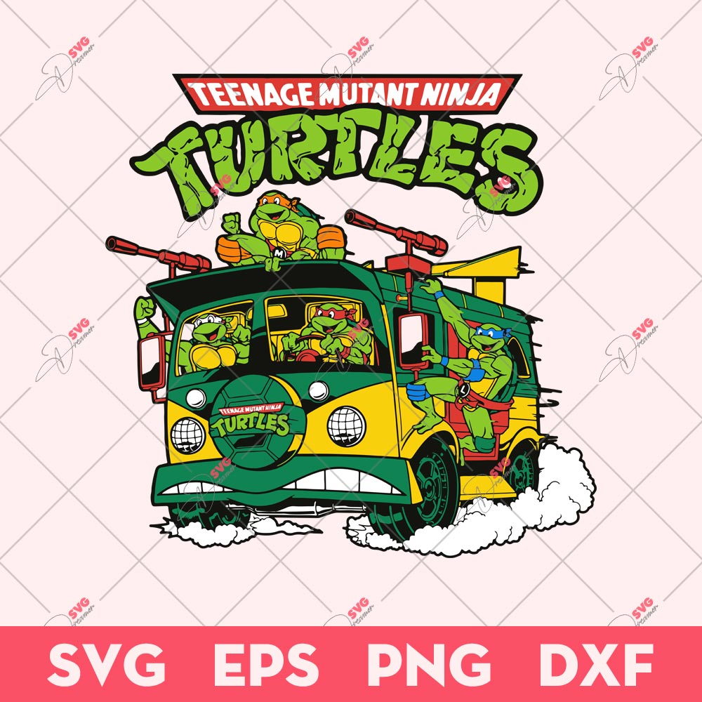 Teenage Mutant Ninja Turtles Car SVG, Ninja Turtles SVG, Anime SVG