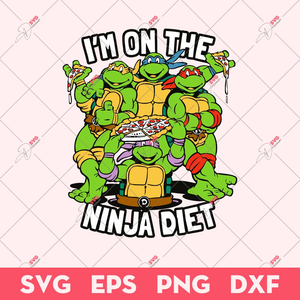 Teenage Mutant Ninja Turtles I'm On The Ninja Diet SVG, Ninja Turtles SVG, Anime SVG