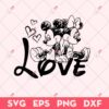 Valentine Mickey And Minnie Mouse SVG, Disney Valentine SVG, Mickey Minnie SVG