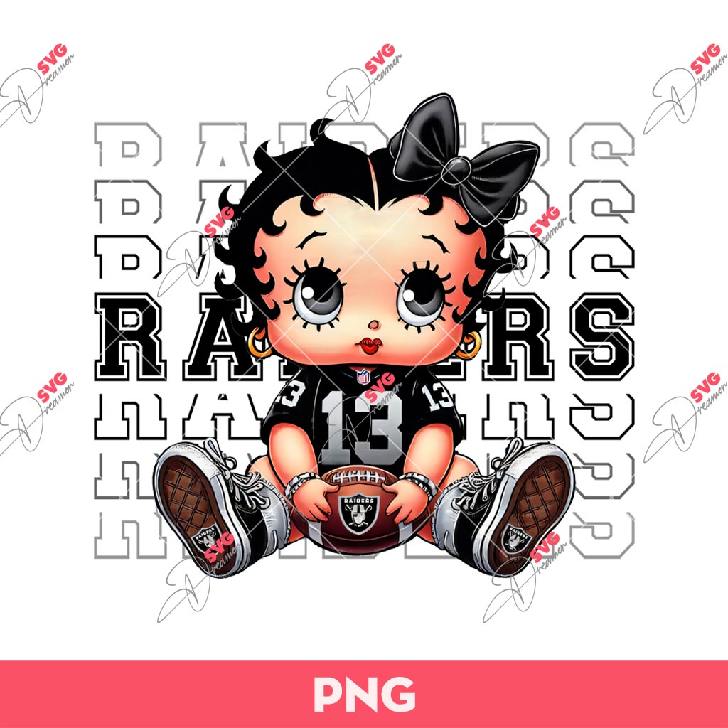 Betty B Raiders PNG, Cute Betty Lasvegas Raiders Fans PNG
