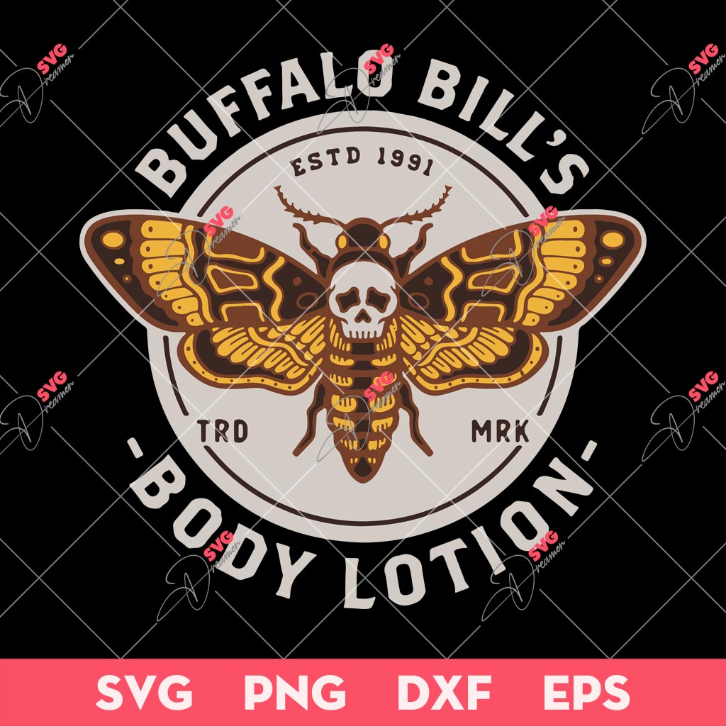 Buffalo Bill's Body Lotion SVG, Vintage Distressed Horror SVG, Silence Of The Lambs SVG