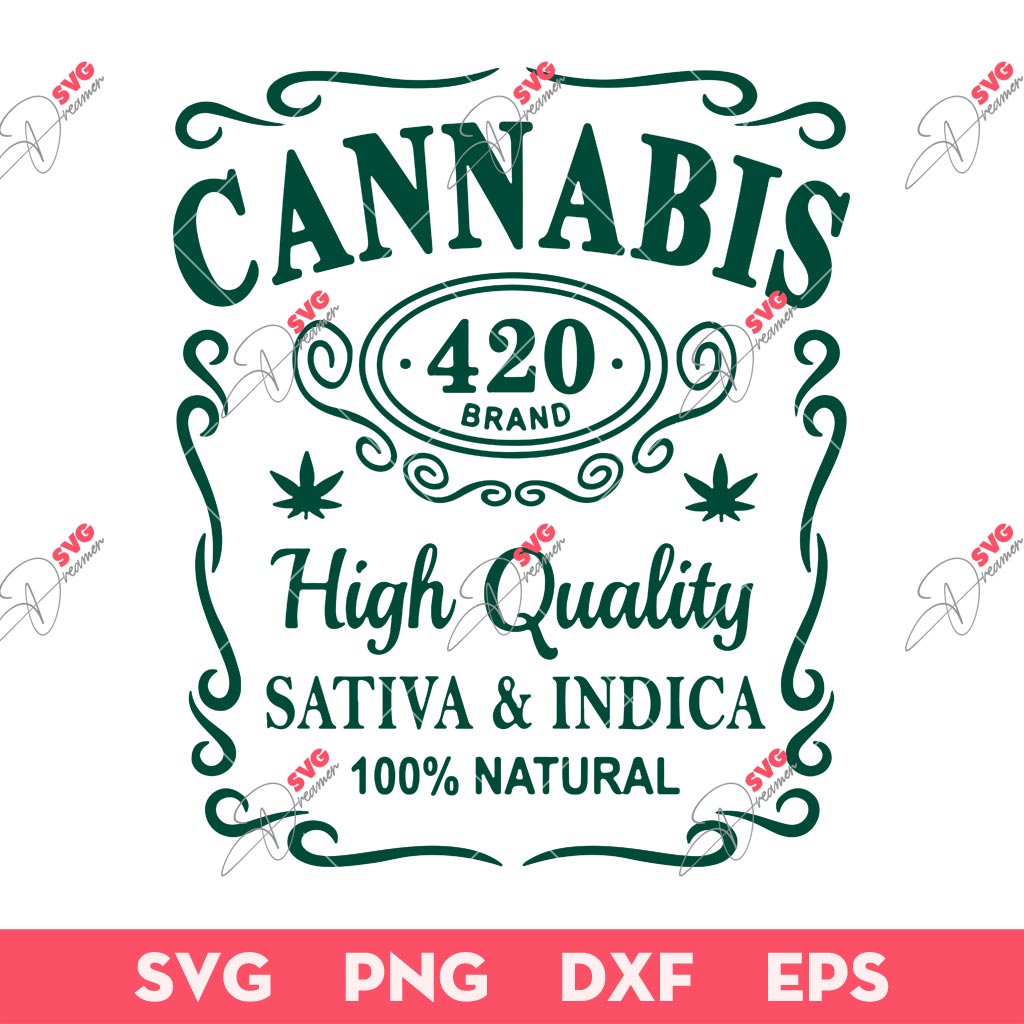 Cannabis Whiskey Label SVG, Weed Whiskey Label SVG, Weed Cannabis SVG