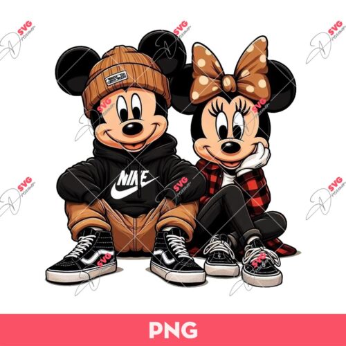 Chicano Mickey Minnie Mouse PNG, Disney Mouse Cartoon PNG, Disney Valentine SVG