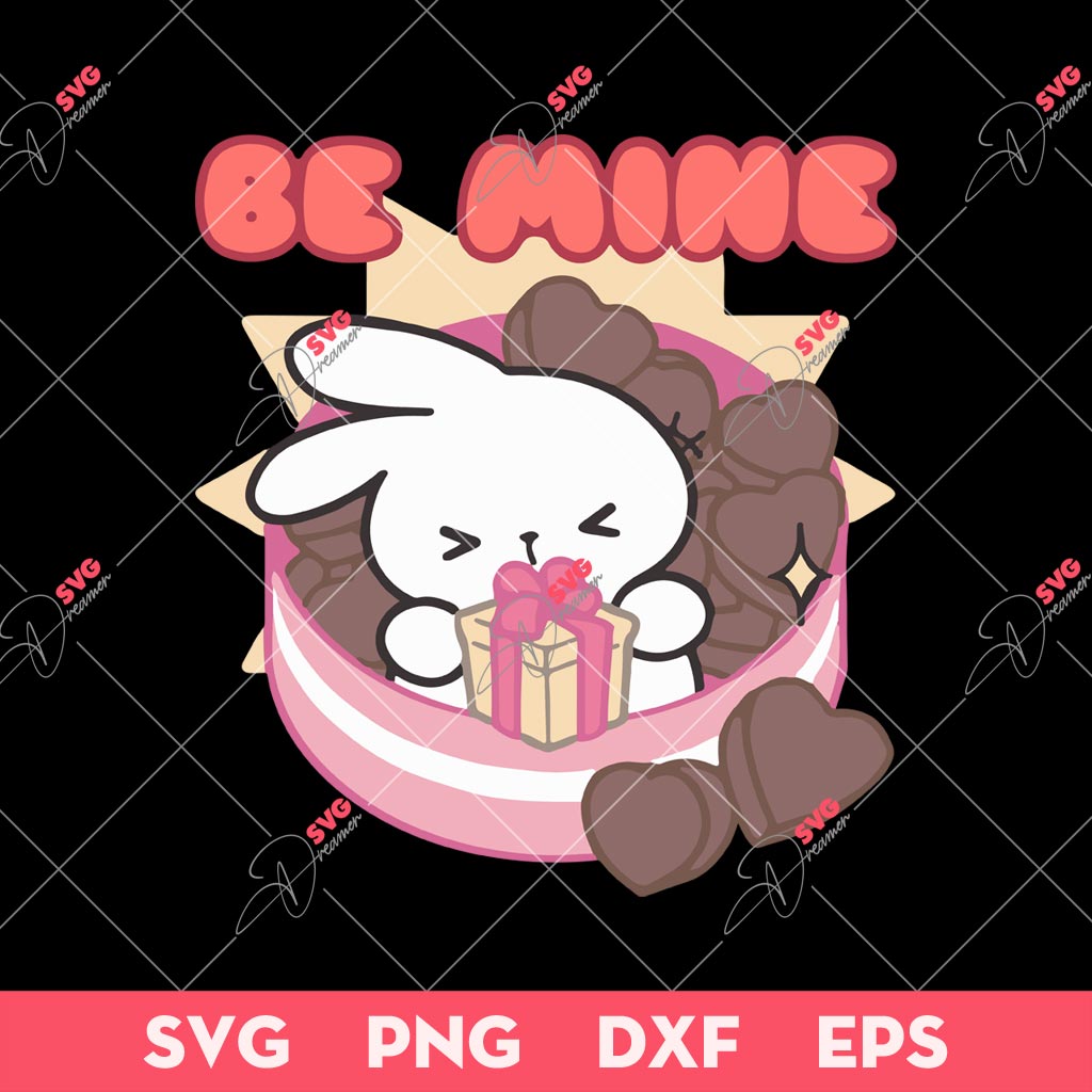 Cute Bunny Valentine SVG, Be Mine SVG, Valentine Day SVG