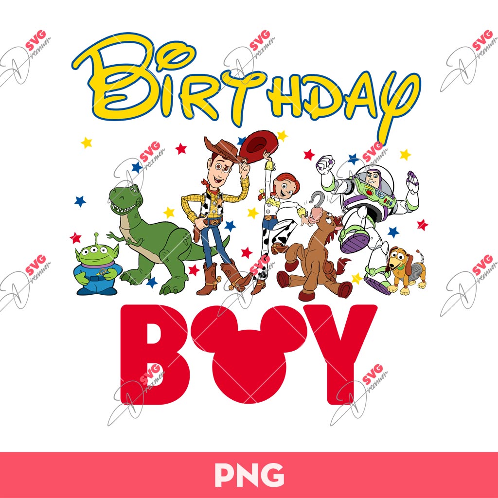 Disney Birthday Boy PNG, Disney Characters Birthday PNG, Disney Vacation PNG