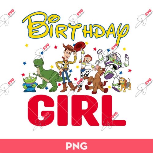 Disney Birthday Girl PNG, Disney Characters Birthday PNG, Disney Vacation PNG