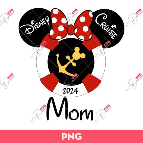 Disney Cruise Mom 2024 PNG, Disney Minnie Mouse PNG, Minnie Mouse Mom 2024 PNG