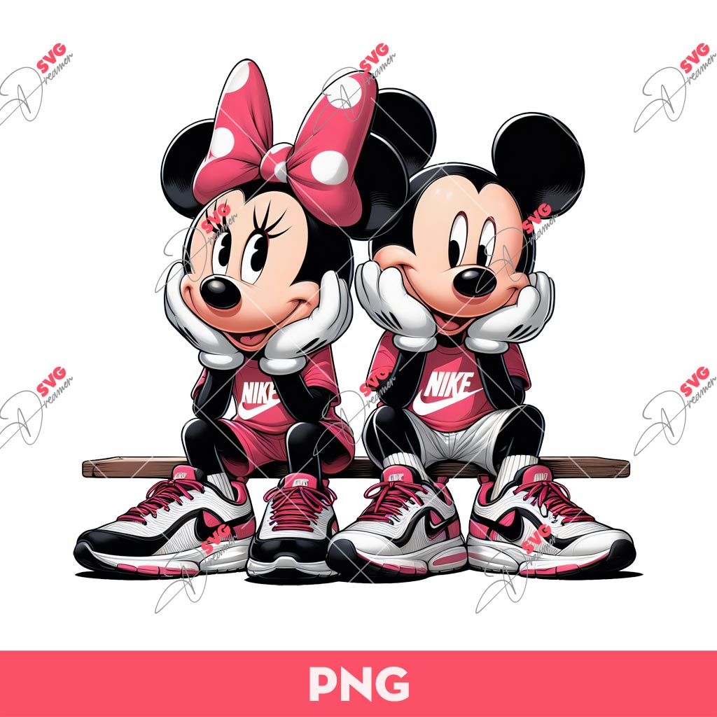 Disney Mickey Minnie Nike PNG, Mickey Mouse Nike PNG, Minnie Mouse Nike PNG