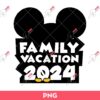 Disney Mickey Mouse Family Vacation 2024 PNG, Family Vacation 2024 PNG, Disney Mickey Mouse Family PNG