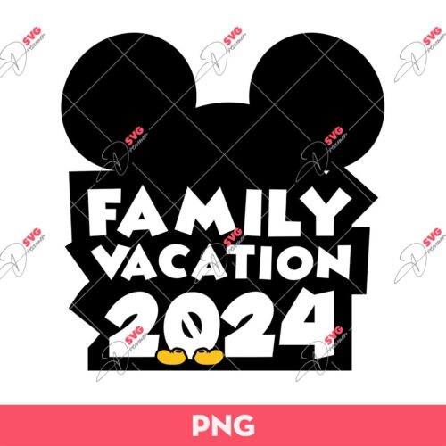 Disney Mickey Mouse Family Vacation 2024 PNG, Family Vacation 2024 PNG, Disney Mickey Mouse Family PNG