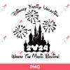 Disney Mouse Family Vacation 2024 PNG, Where The Magic Begins PNG, Disney Mickey Mouse Family Vacation 2024 PNG