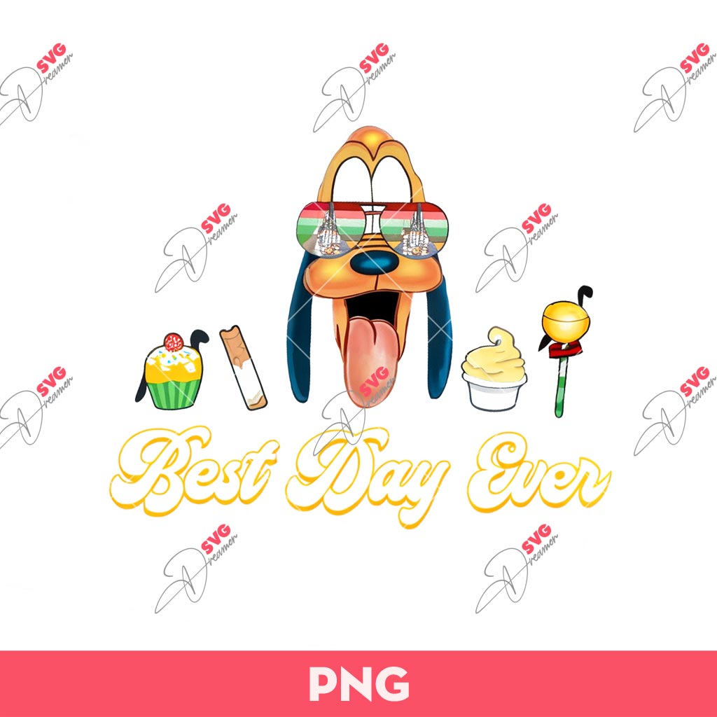 Disney Pluto Best Day Ever PNG, Best Day Ever PNG, Disney Pluto Sunglasses Vacation PNG