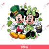 Disney Saint Patrick's Day PNG, Mickey And Minnie St Patrick's Day PNG, Shamrock Lucky PNG